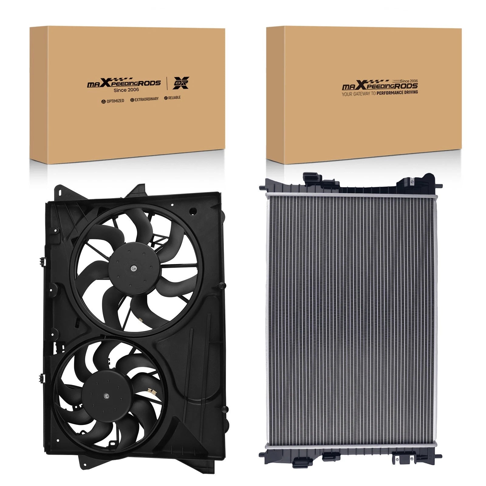 Radiator and Cooling Fan Assembly for Ford Flex, Lincoln MKT (2013–2019)
