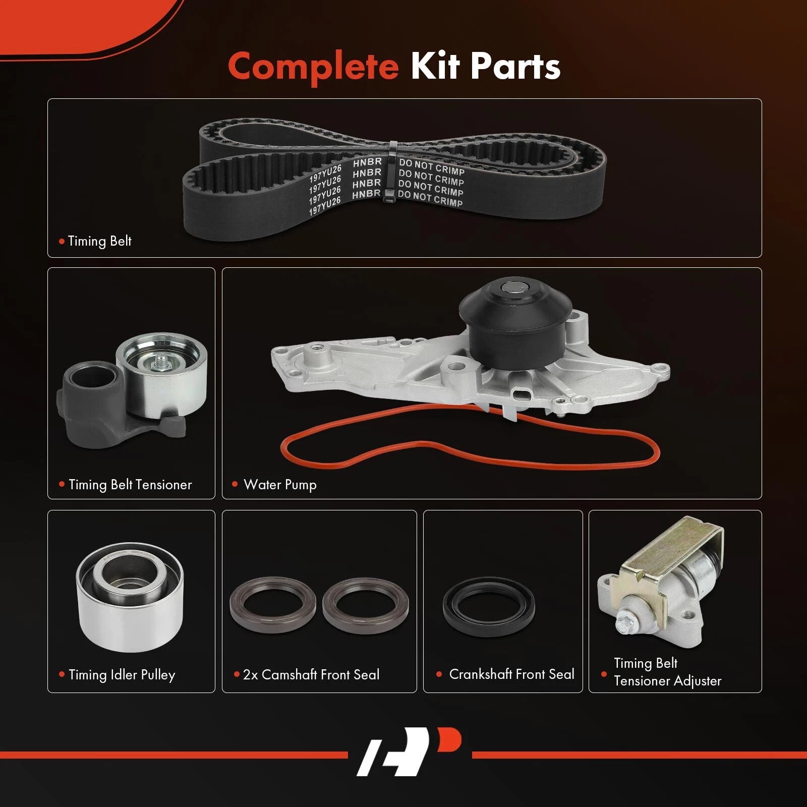 8x Timing Belt and Water Pump Kit for Honda Accord (1998–2002)