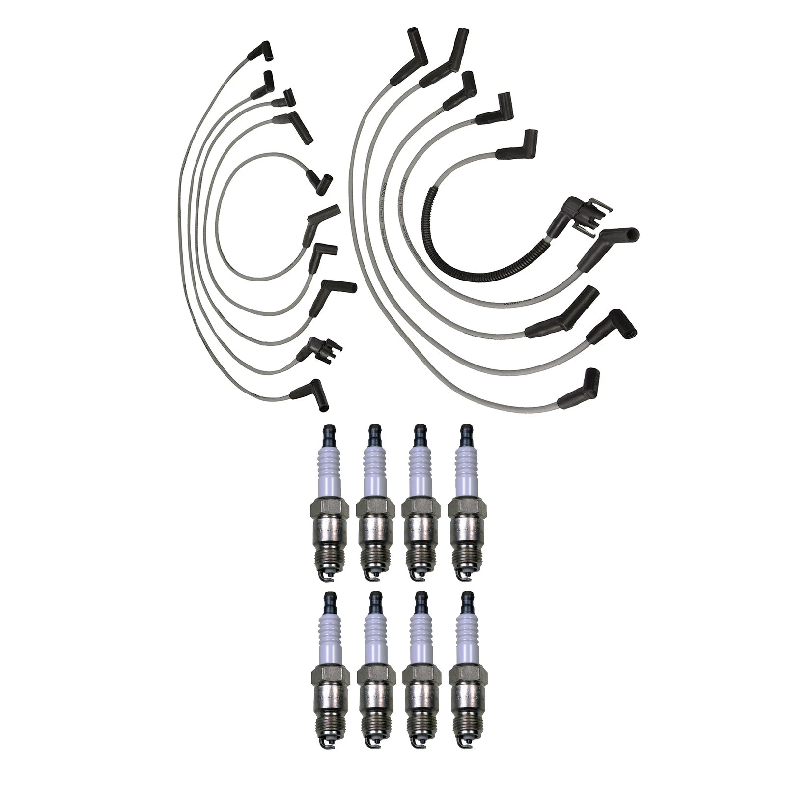 Denso 8mm Wire Set & 8 U-Groove Spark Plugs Kit for Ford Lincoln Mercury (5.0)