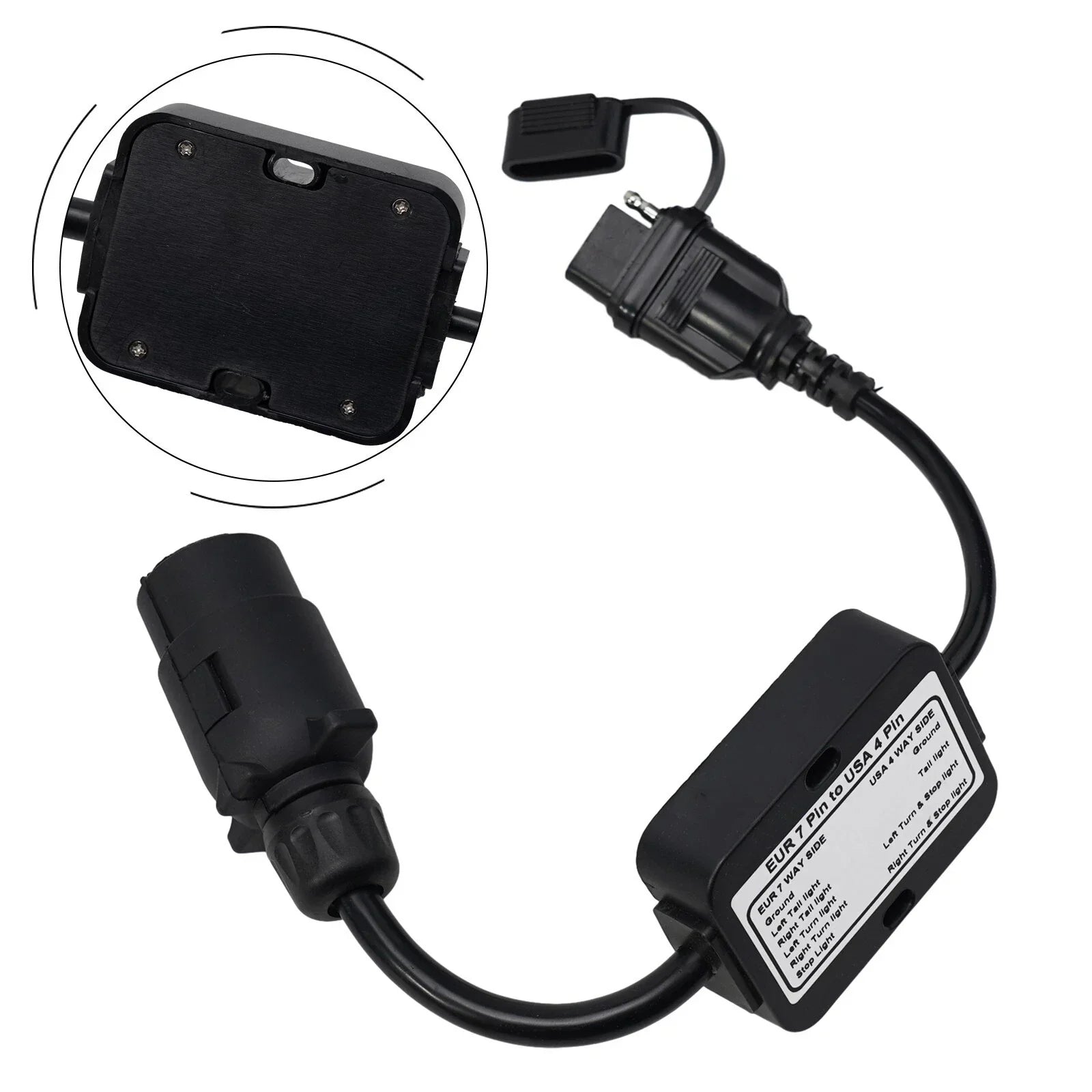 Trailer Light Converter 7Pin to 4Way Flat for European Vehicles