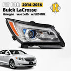 Halogen Headlight with LED DRL Projector for Buick LaCrosse (2014–2016)