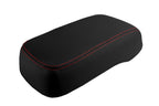 Leather Console Lid Armrest Cover for Hummer H3 (2005–2010) Red Stitch