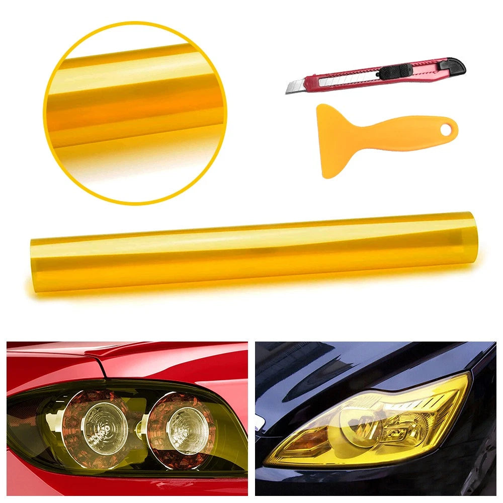 12" x 72" Gloss Tint Vinyl Film for Headlight Foglight Taillight (Universal)