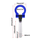 Tow Hook Screw On Round Ring for Mitsubishi Lancer EVO X (2008–2015) - Blue