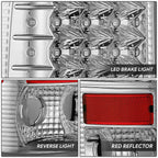 Set of 2 LED Tail Brake Light Lamps for Ford F250 F150 (1999–2007) Chrome