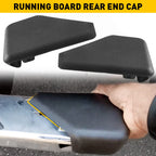 Set of 2 Running Board End Caps for Ford F-150 (2015–2022) Black