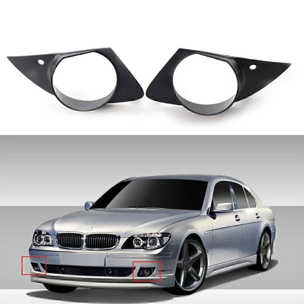 Black Fog Light Lamp Covers for BMW E65 E66 750i 760Li (2006-2008)