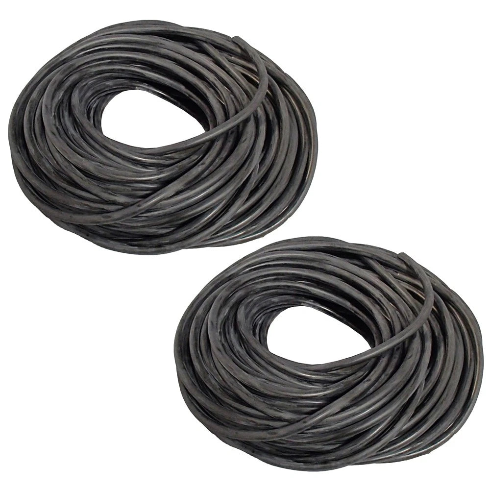 2 Rolls Rubber Rope 7/16" for Truck Trailer Tarp Tie Down (300')