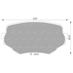 Front Brake Pad Set for Suzuki Grand Vitara (1998 - 2005)