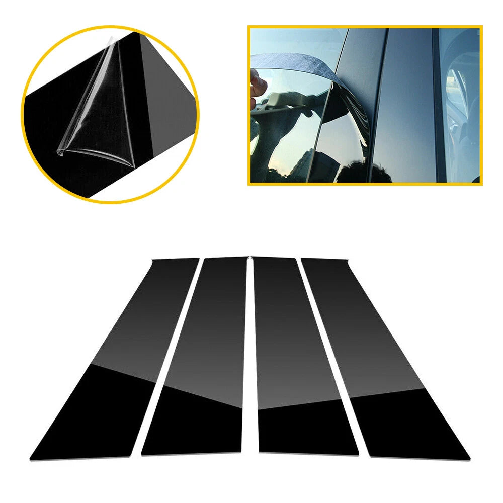 Gloss Black Pillar Post Trim for Dodge Ram 2009–2018 (Crew Cab/Quad Cab)