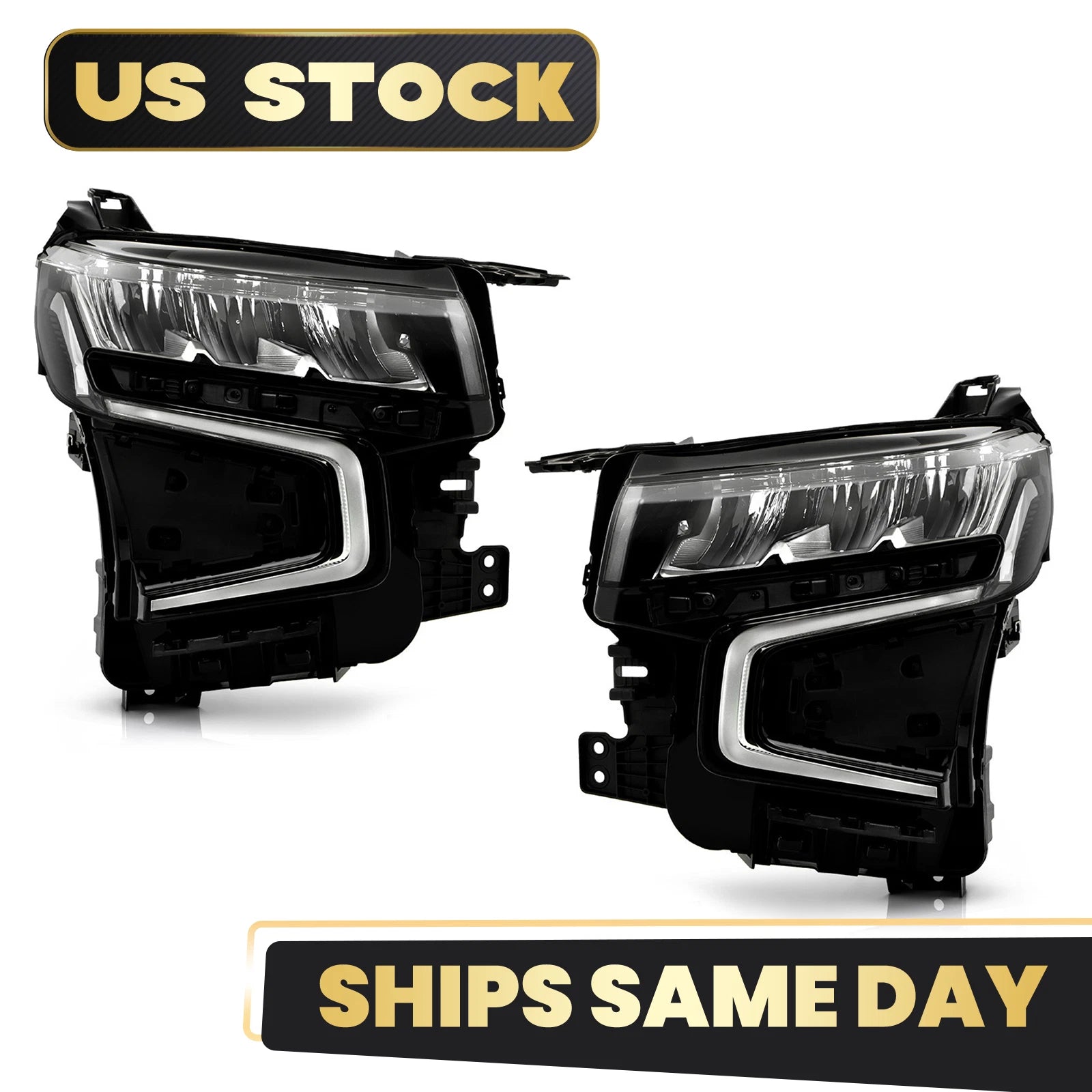 Full LED Headlight Lamp Set for Chevy Tahoe/Suburban (2021–2024)