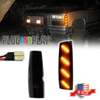 Smoked Amber LED Front Side Marker Lights for GMC C1500 C2500 C3500 (1988–1993)