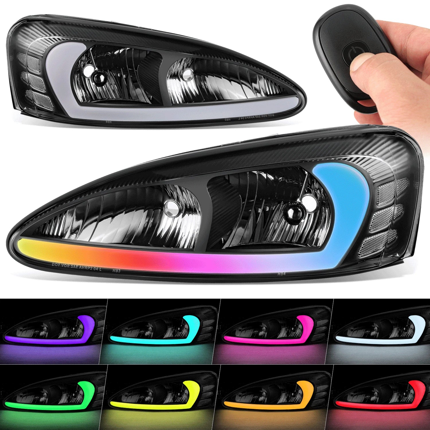 3D LED Bar Headlights for Pontiac Grand Prix (2004–2008)