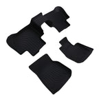 Set of 2 All-Weather Floor Mats for BMW X3/X4 (2018–2025) Rubber Black