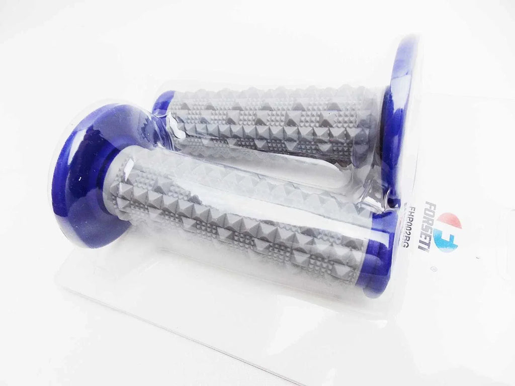 Blue Grey Diamond Handlebar Grip Set for Suzuki RM400