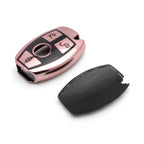 TPU Full Seal Remote Key Holder Case for Mercedes-Benz C E CLA (Rose Gold)