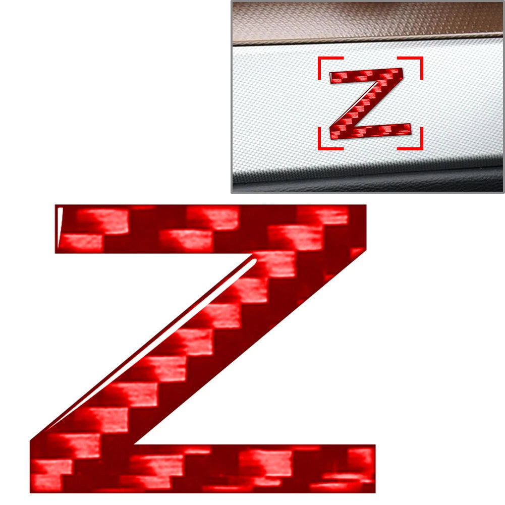 Z Carbon Red Emblem Decals for Car Badge