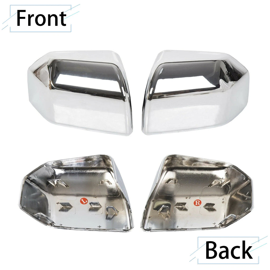 Set of 2 Chrome Mirror Cover Caps for Ford F-150 (2015–2020)