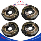 Set of 2 Electric Trailer Brake Assemblies for 7000 lbs Axle (12" x 2")