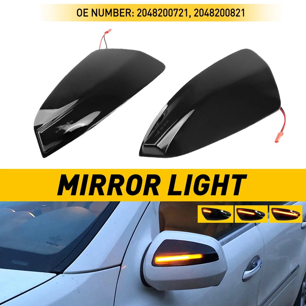 Pair Sequential Amber Mirror Light Lamps for Mercedes Benz Vito W639 (2008–2014)