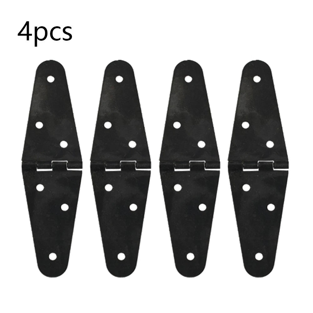 Set of 4 Black Oval Hinges for Toolbox Cabinet Door