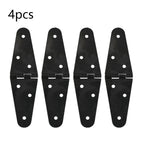 Set of 4 Black Oval Hinges for Toolbox Cabinet Door
