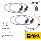4x17.5" RGB Wheel Lights for Truck (Bluetooth APP)