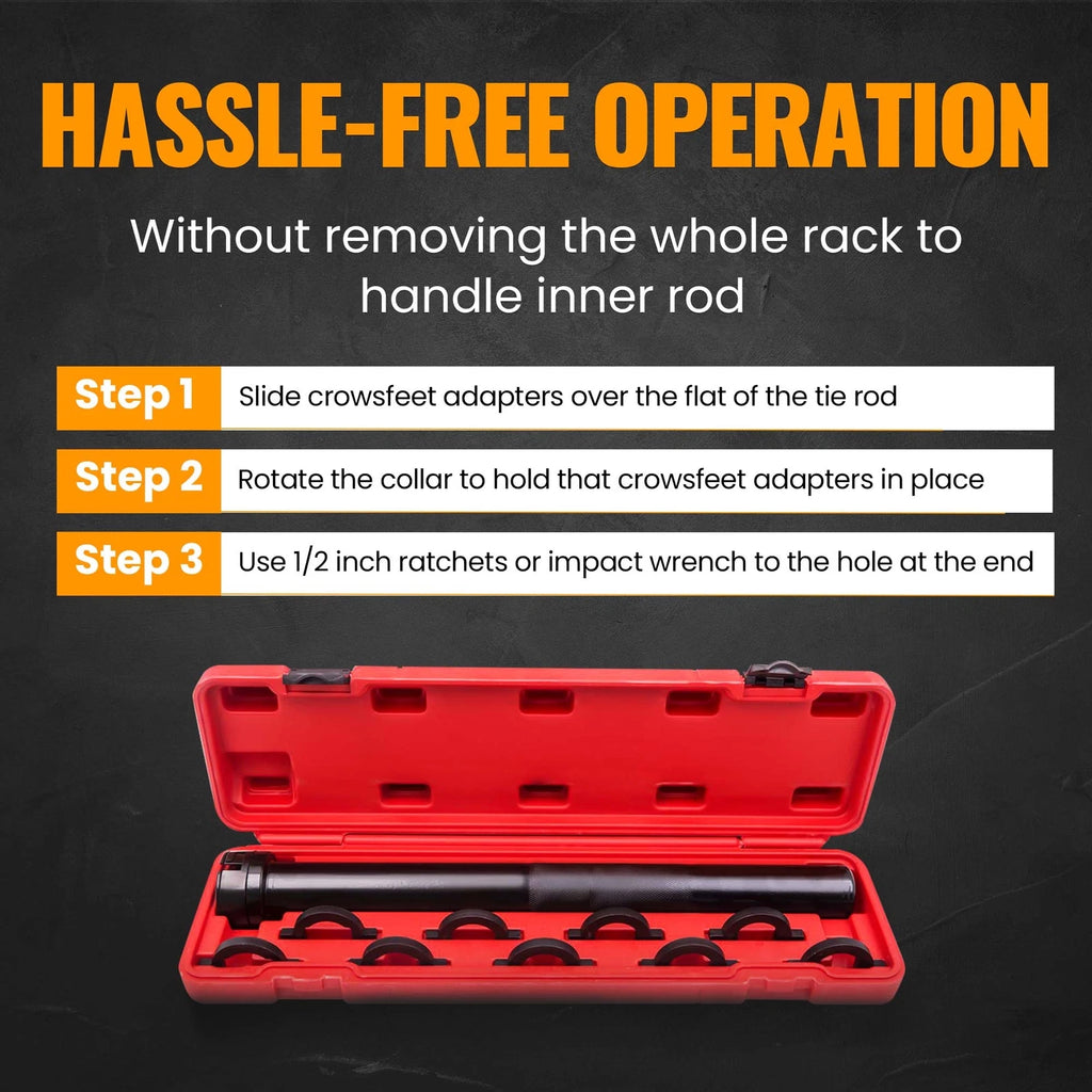 Inner Tie Rod End Remover Installer Tool Kit for 1-3/16"–1-1/4" (???–???)