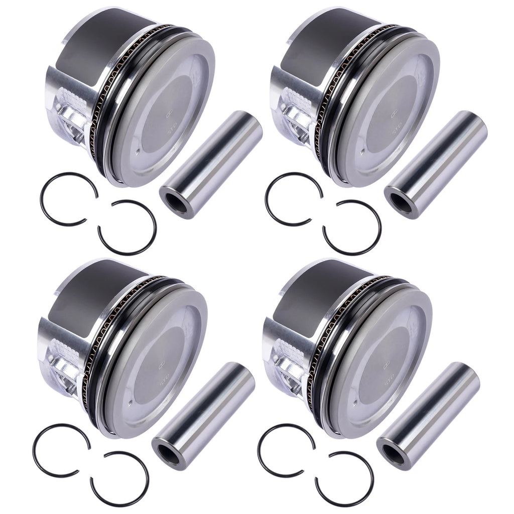 Set of 4 Pistons and Rings for Toyota 4Runner Tacoma T100 2.7L (1995–2004)