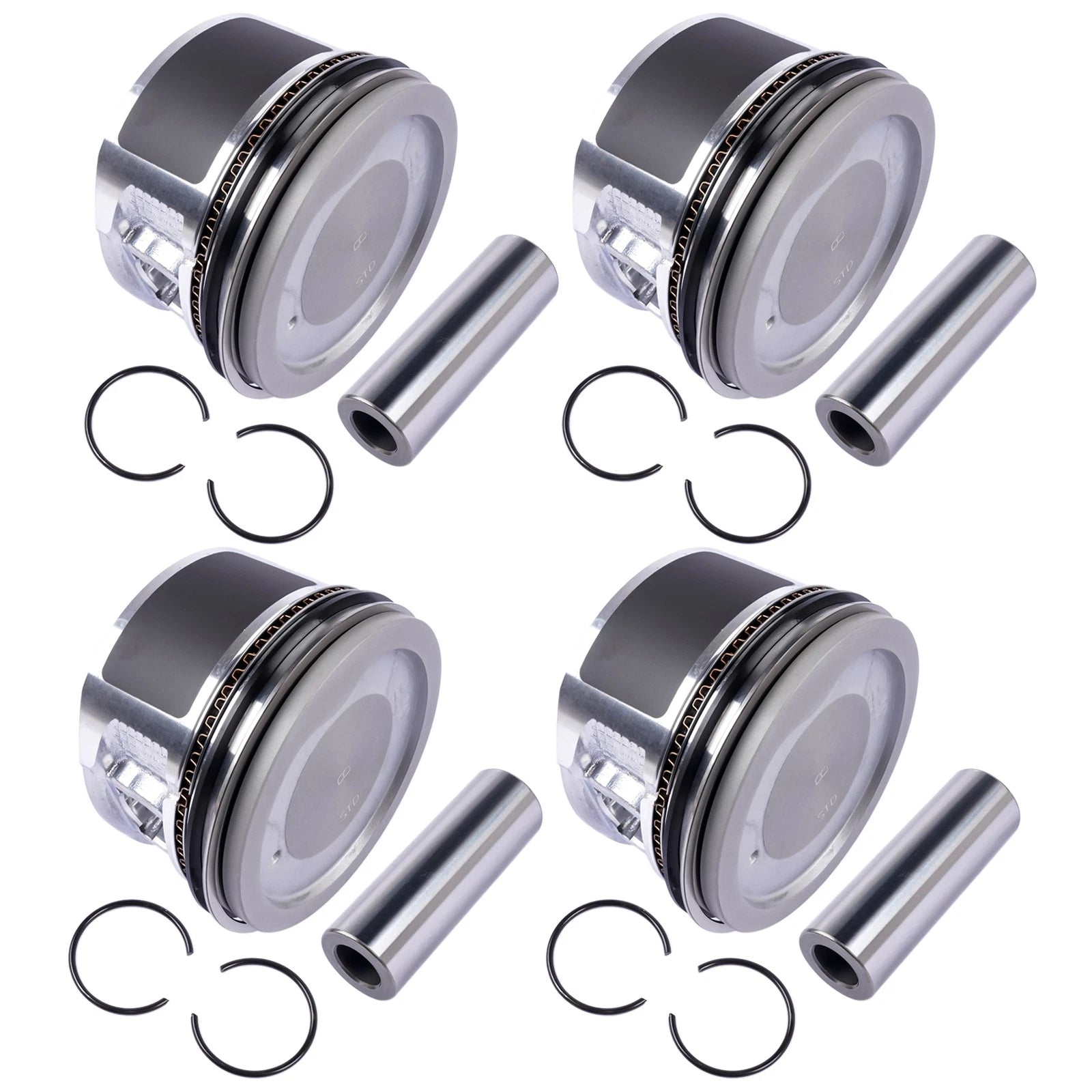 Set of 4 Pistons and Rings for Toyota 4Runner Tacoma T100 2.7L (1995–2004)