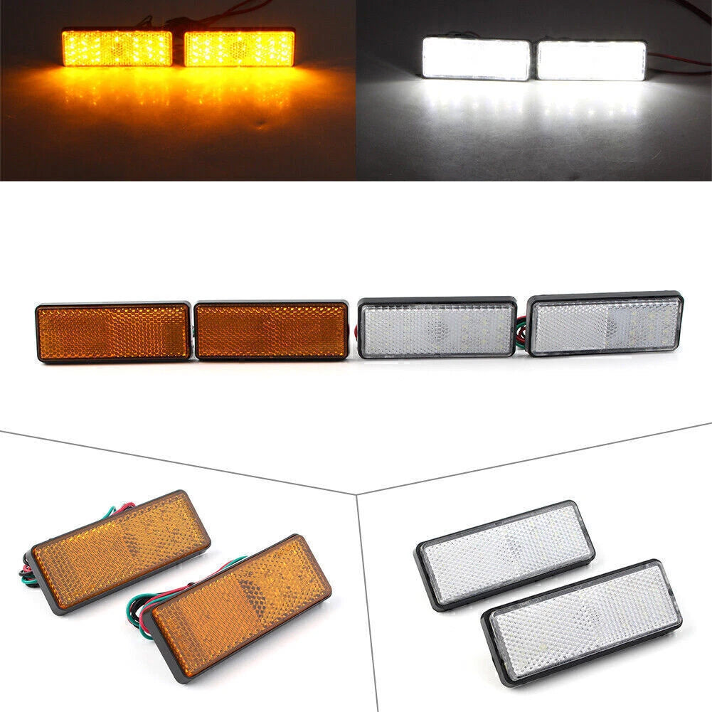 2X LED Reflector Turn Signal Tail Brake Light for Universal Fit