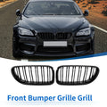 Pair Hood Kidney Grille Covers for BMW F06 (2012–2018) Glossy Black