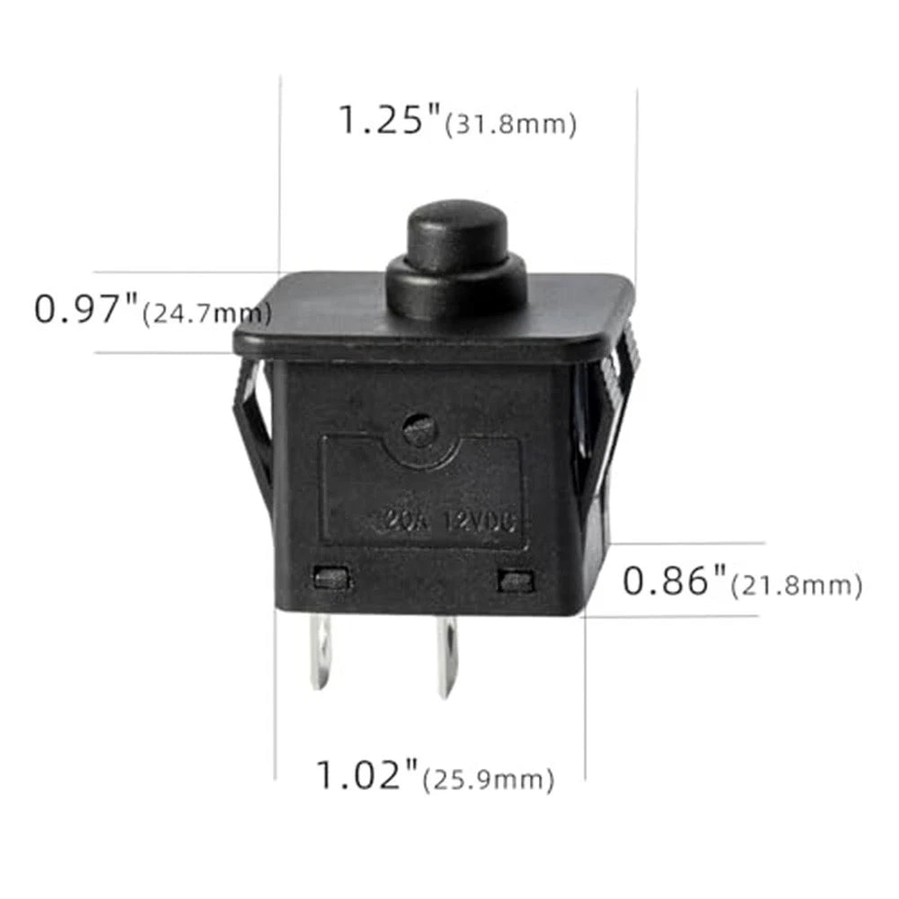 2X Plunger Type Foot Pedal Switch for Ride On Vehicles (6V, 12V, 24V)