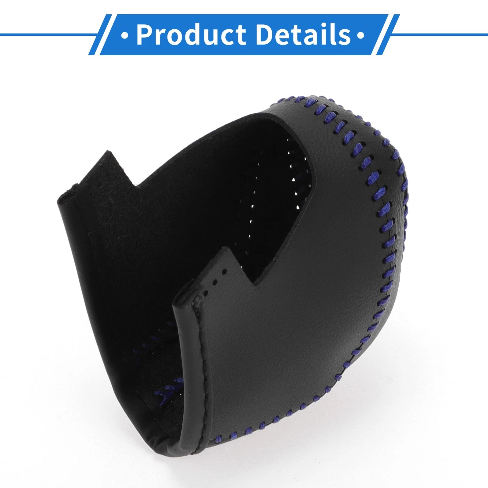 Gear Shift Knob Cover for Toyota Camry (2018–2023) Black Blue Faux Leather
