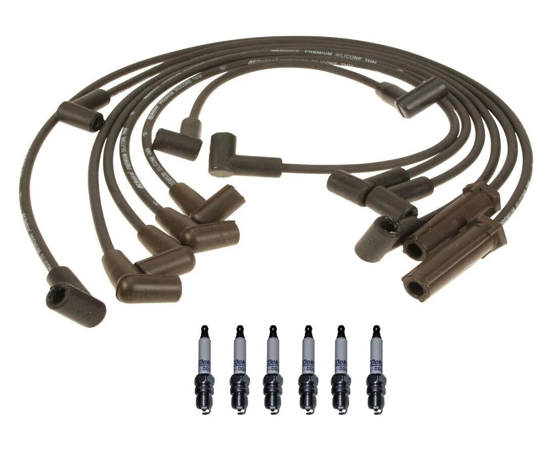 Set of 6 Ignition Wires for Chevy GMC 4.3 V6 (ACDelco, Platinum)