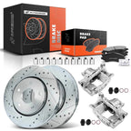 8x Front Drilled Brake Rotors & Pads for Dodge Journey (2009–2012)