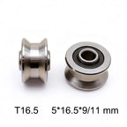 T16 Track Pulley Bearing Set for Sliding Rollers (Stainless Steel)