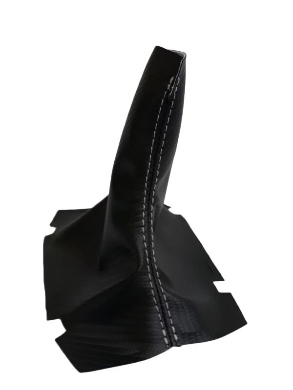 Carbon Fiber Manual Shift Boot for Ford Mustang (2005–2009) Gray Stitch
