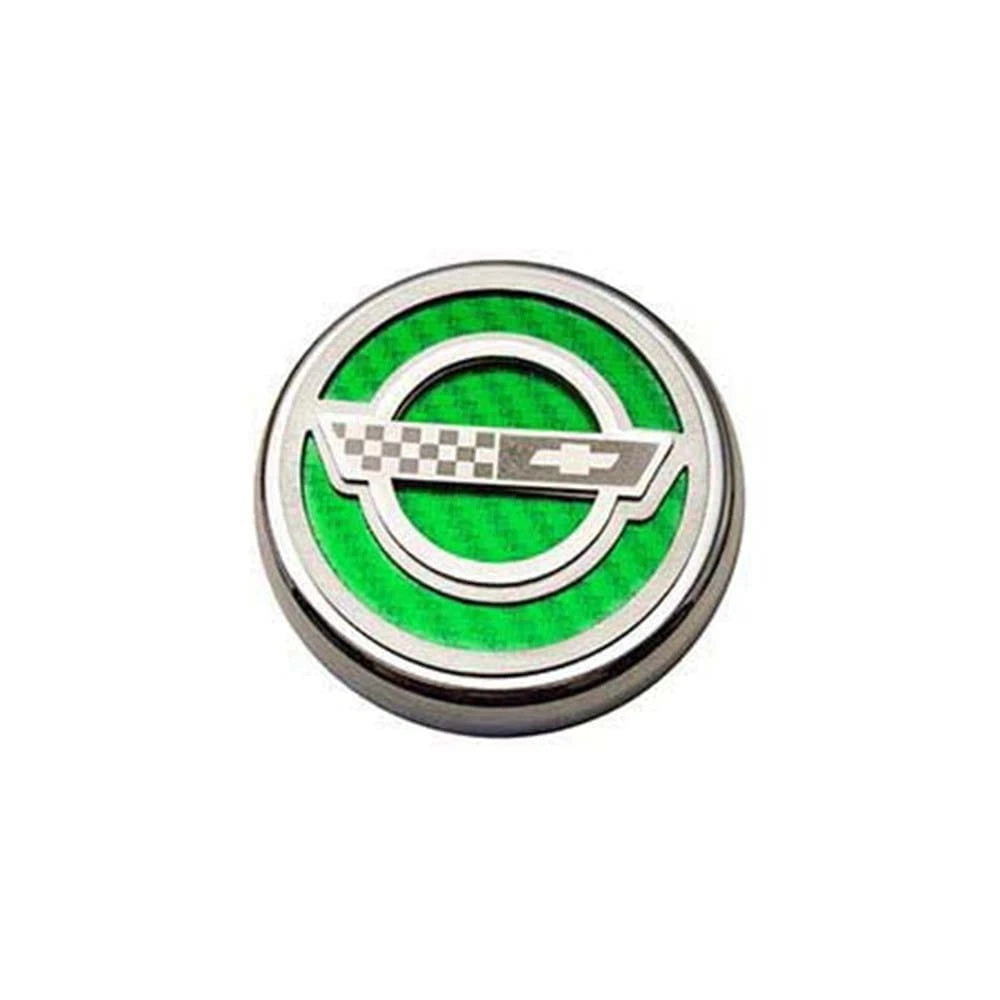 Chrome Cap Covers Kit Garnet Red Vinyl Inlay for 1984-1996 Corvette