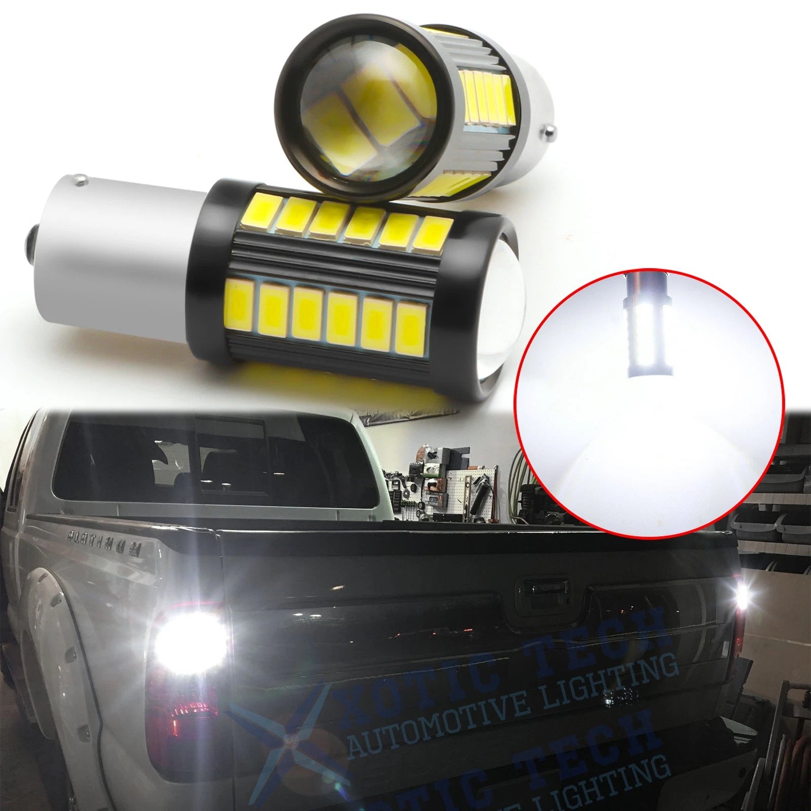 2-Piece Super Bright LED Reverse Back-Up Light Bulbs for 1156/7506 (2016–2023)