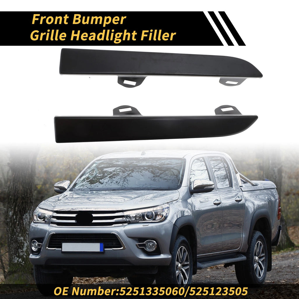 Pair Front Bumper Grille Headlight Filler for Toyota Tacoma (2001–2004) No. 5251335060