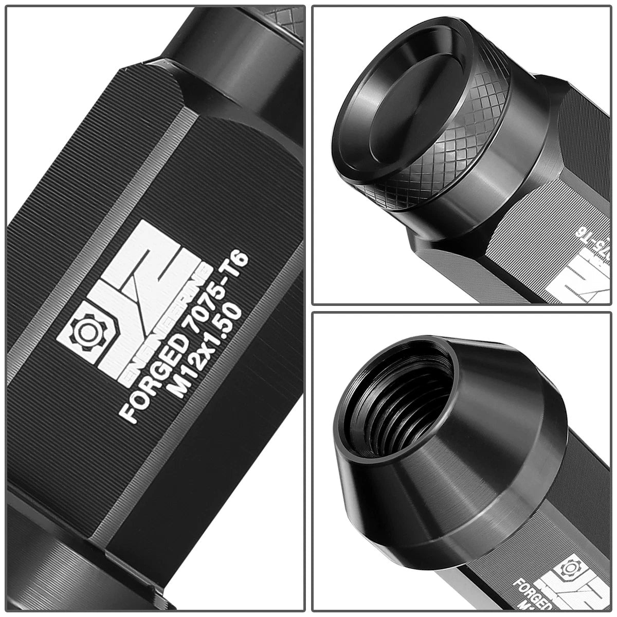 Set of 20 Closed End Lug Nuts M12 X1.5 24mm OD for