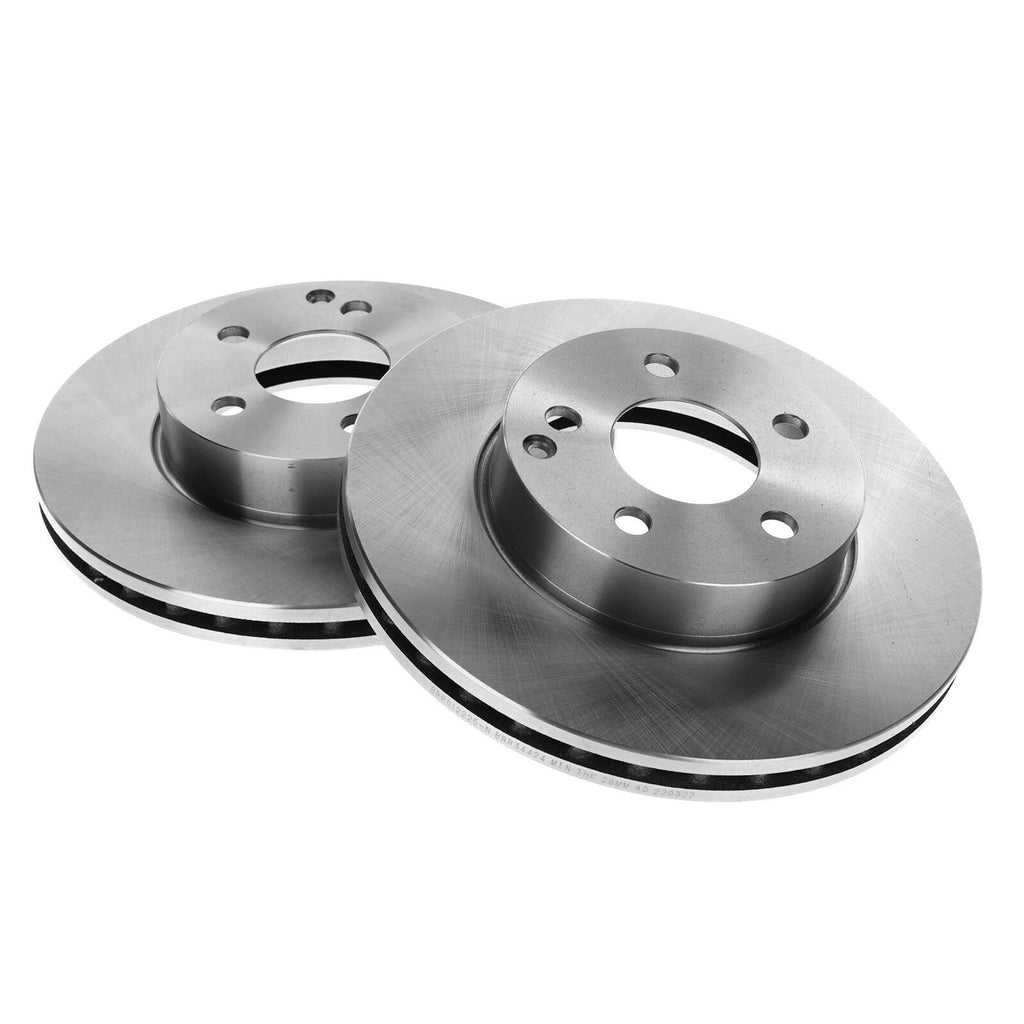 Front Disc Brake Rotors & Ceramic Pads for Mercedes-Benz C250 SLK250 (2012–2015)