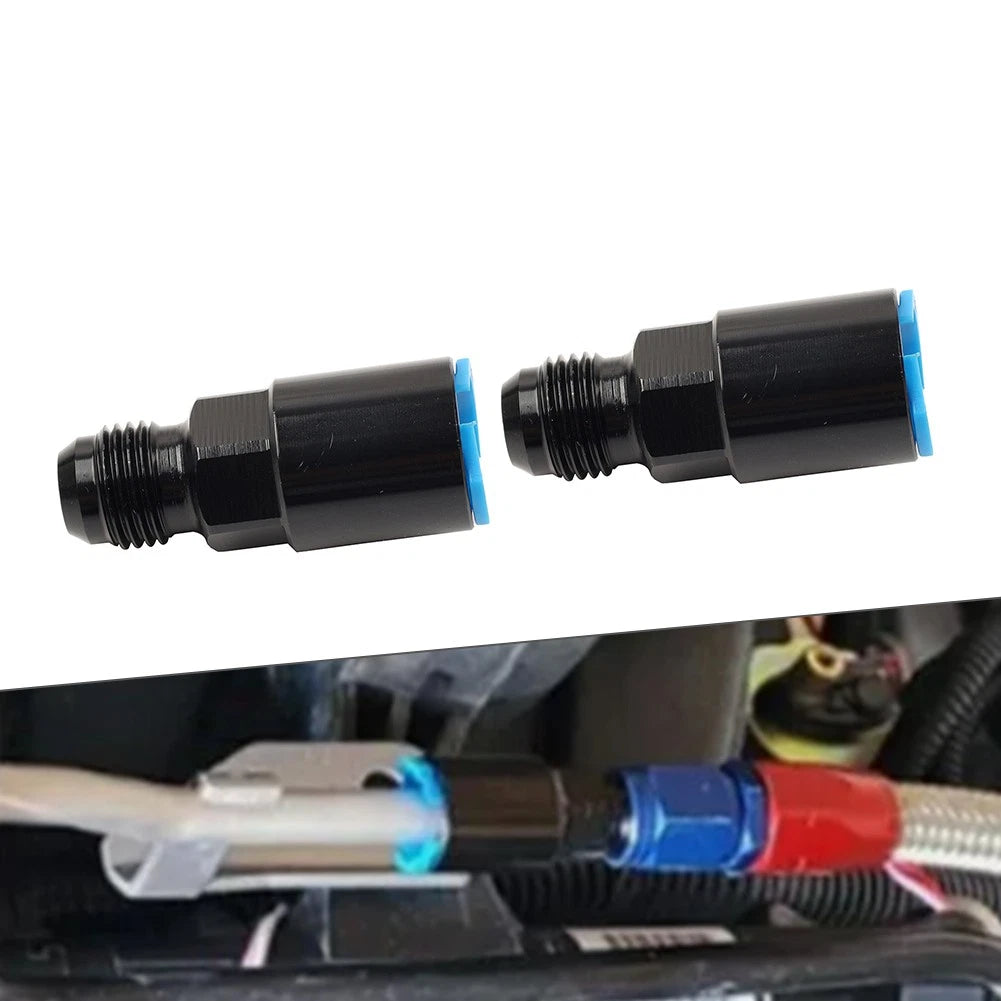6AN Male to 3/8" Female EFI Fuel Rail Fitting for SAE Quick-Disconnect