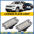 2X LED License Plate Lights for Fiat 500 (2013–2019) Jeep Grand Cherokee (2019–2021)