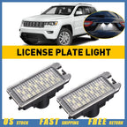 2X LED License Plate Lights for Fiat 500 (2013–2019) Jeep Grand Cherokee (2019–2021)