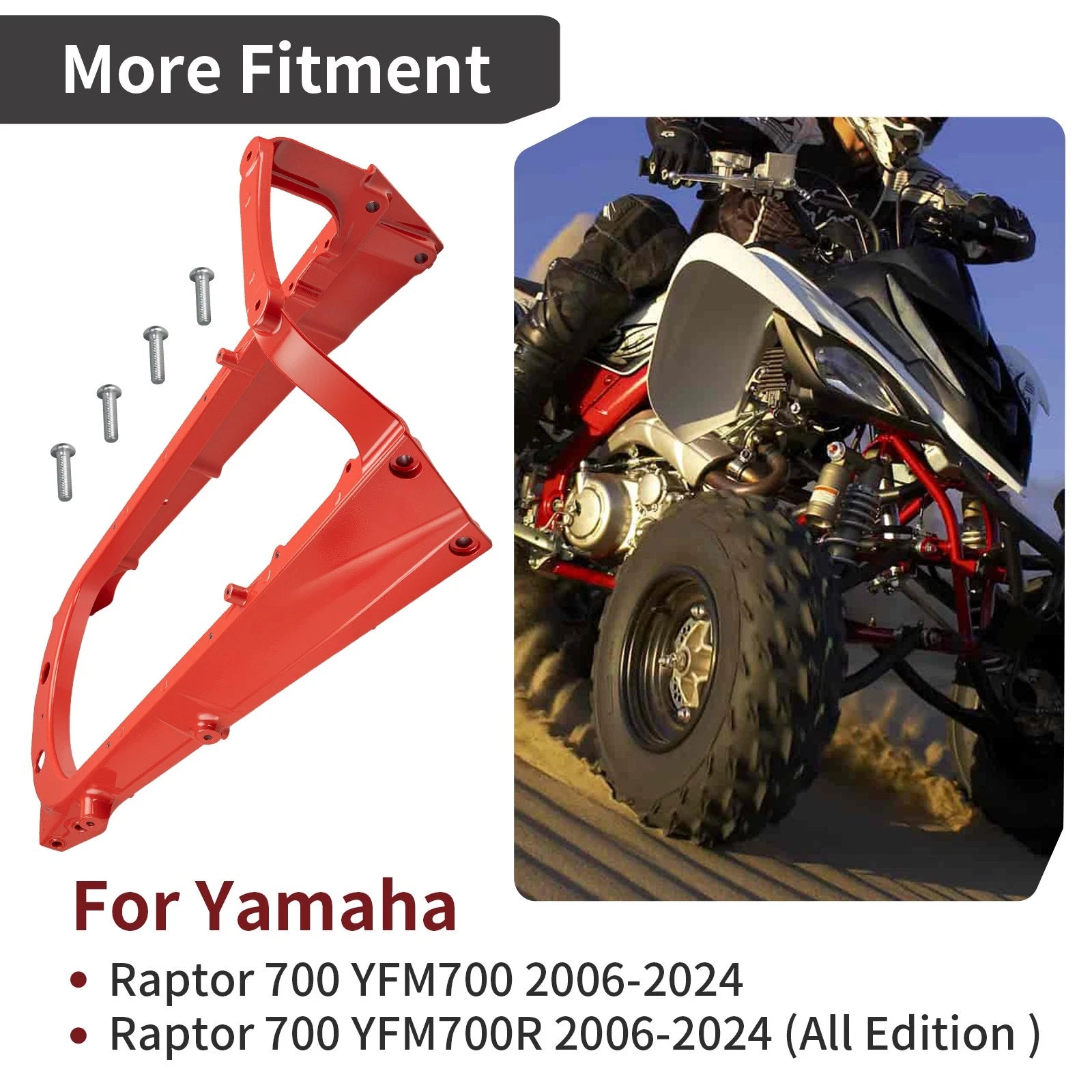 Heavy Duty Aluminum Sub Frame & Bolts for Yamaha Raptor 700 700R (2006–2024)