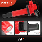 Set of 4 Red Ignition Coils for Toyota Corolla (1999–2008) Matrix Vibe
