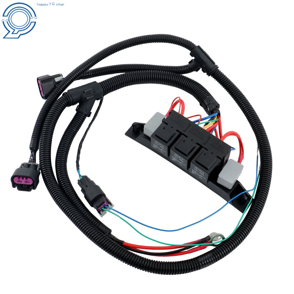 Dual Electric Fan Upgrade Wire Harness for Silverado Sierra Denali Tahoe (1999–2006)