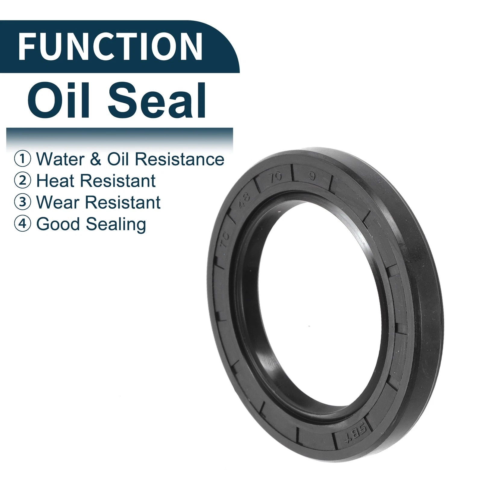 Set of 5 Oil Seal Rotary Shaft Seal NBR Rubber 48x70x9mm